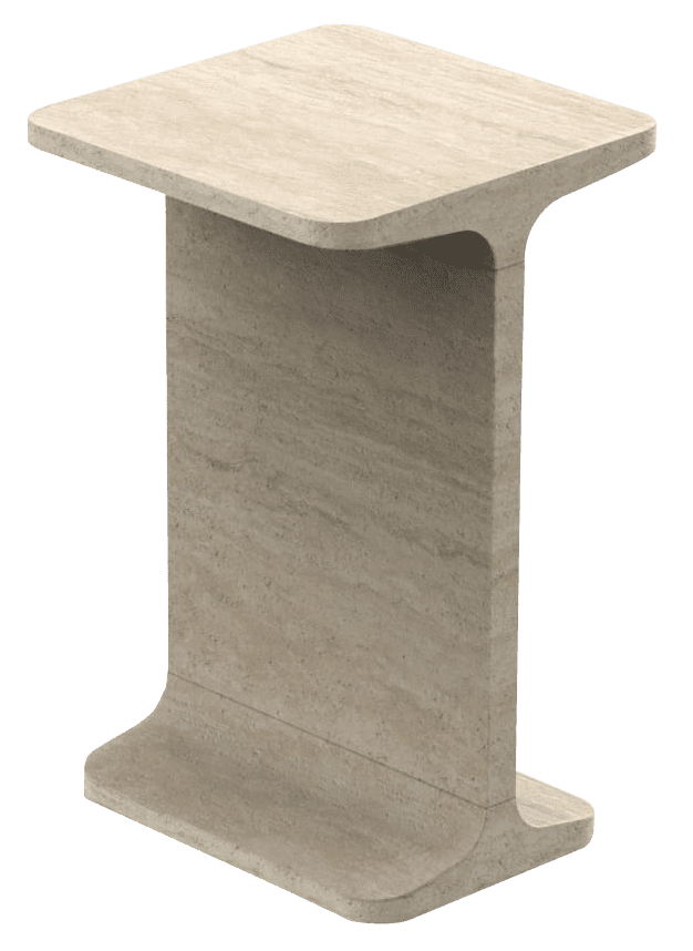 Dalim Beige Traverine Side Table