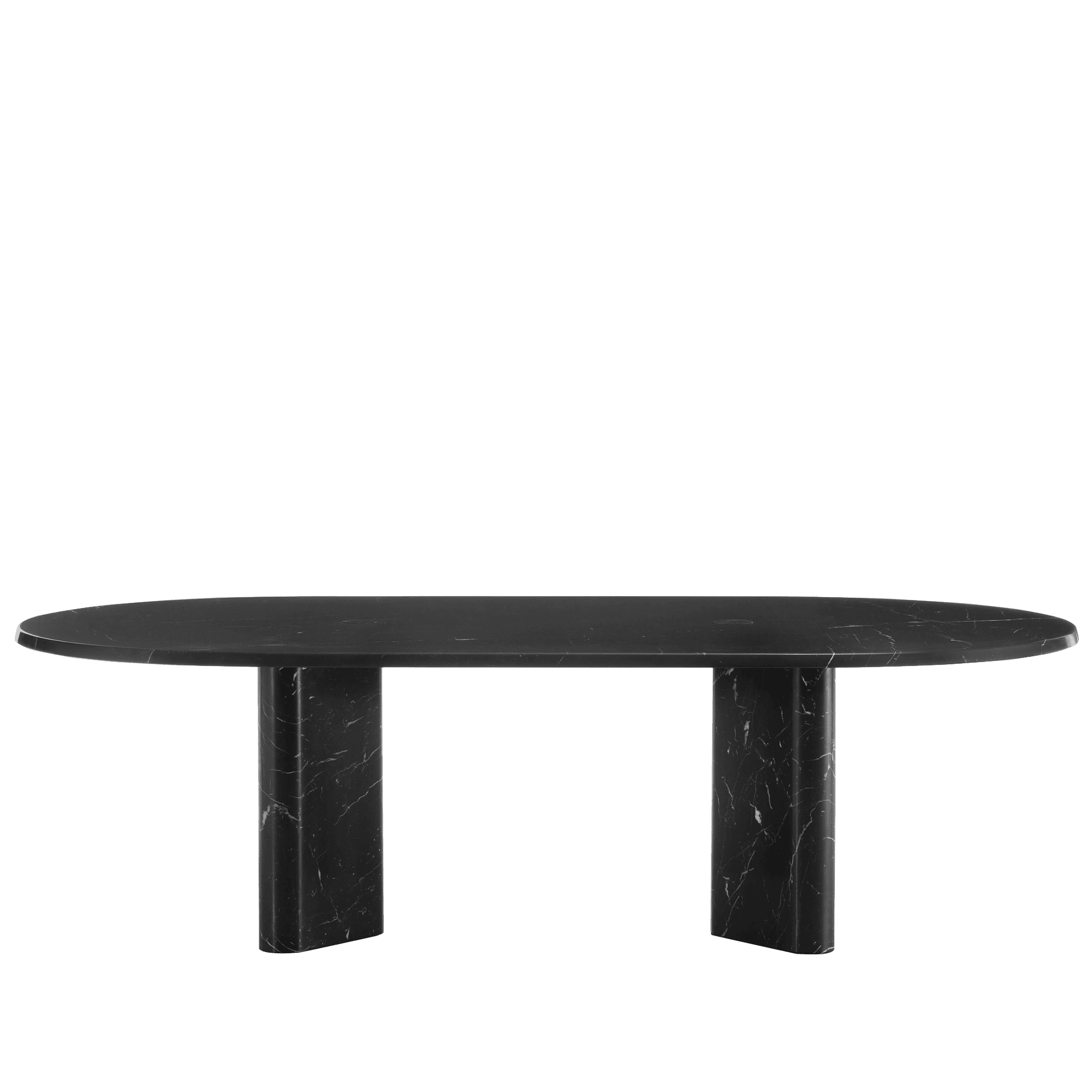 Nero Marquina Oval Marble Table