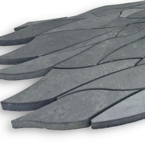 Black Basalt Waterjet Mosaic Texture2